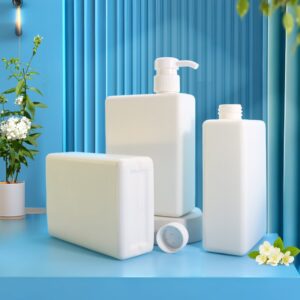 Bath & Body 600ml Rectangular PE Plastic Bottle – 28mm Neck