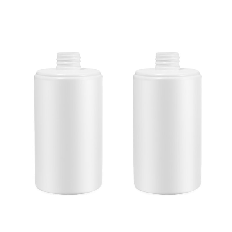 Cosmetic 500ml Round Shoulder PE Plastic Bottle – 28mm Neck