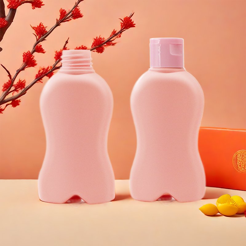 Cosmetic 90ml Ergonomic Curved PE Plastic Bottle – 20mm Neck