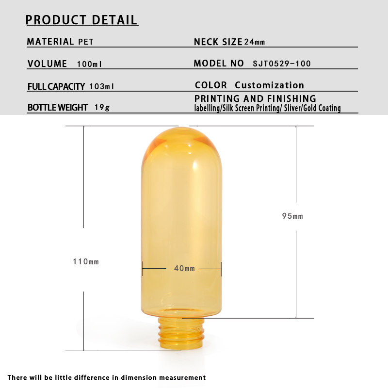 100ml PET Cosmetic Bottle with Roll-on Applicator (24/410 Neck)