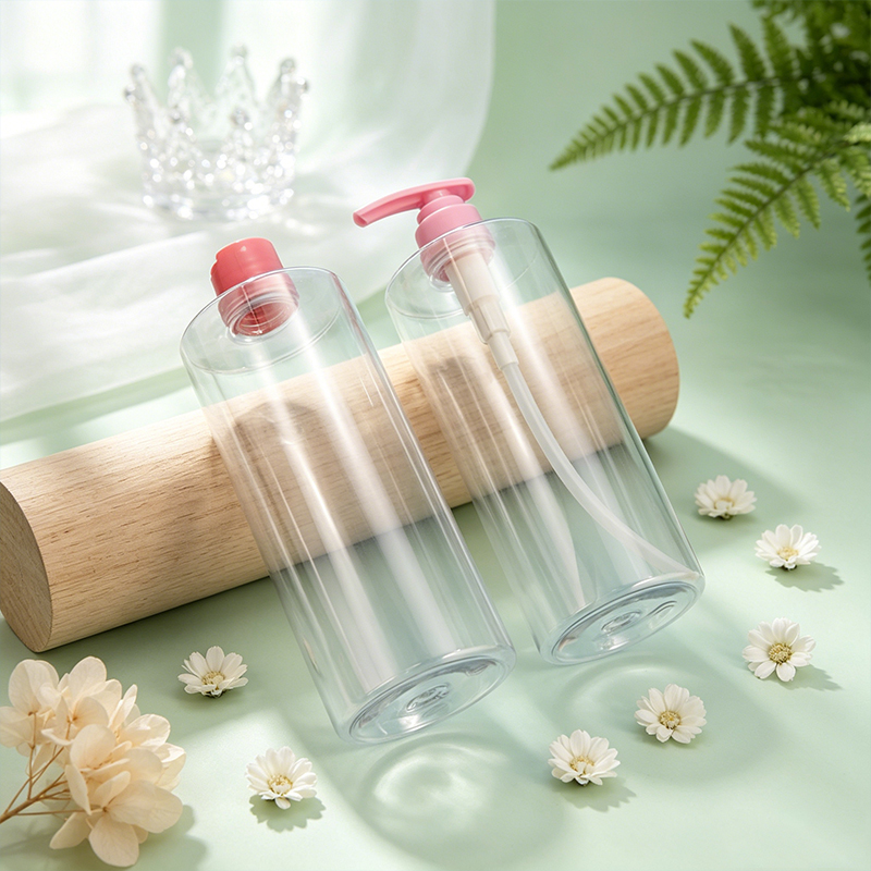 500ml PET Cosmetic Bottle with Lotion & Spray Pump (24/410 Neck)