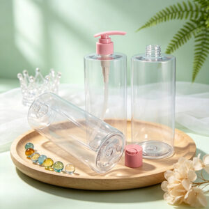 500ml PET Cosmetic Bottle with Lotion & Spray Pump (24/410 Neck)