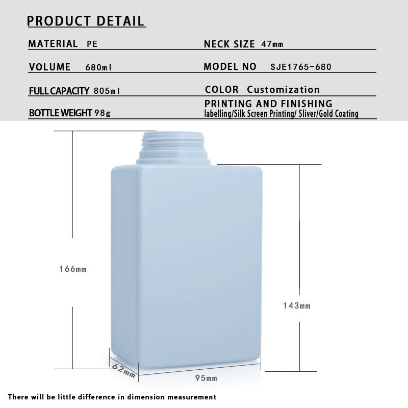 SJE-1765-680 680ml PE Bottle