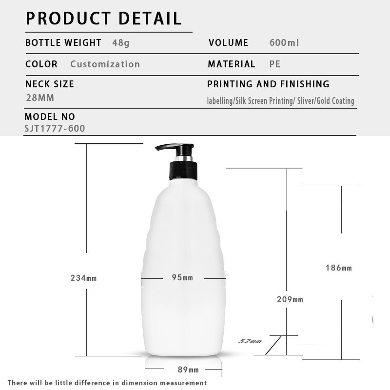 600ml PE Bottle