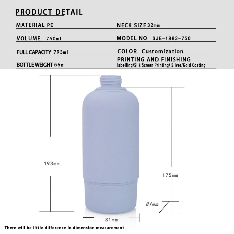 SJE-1883-750 750ml PE Bottle
