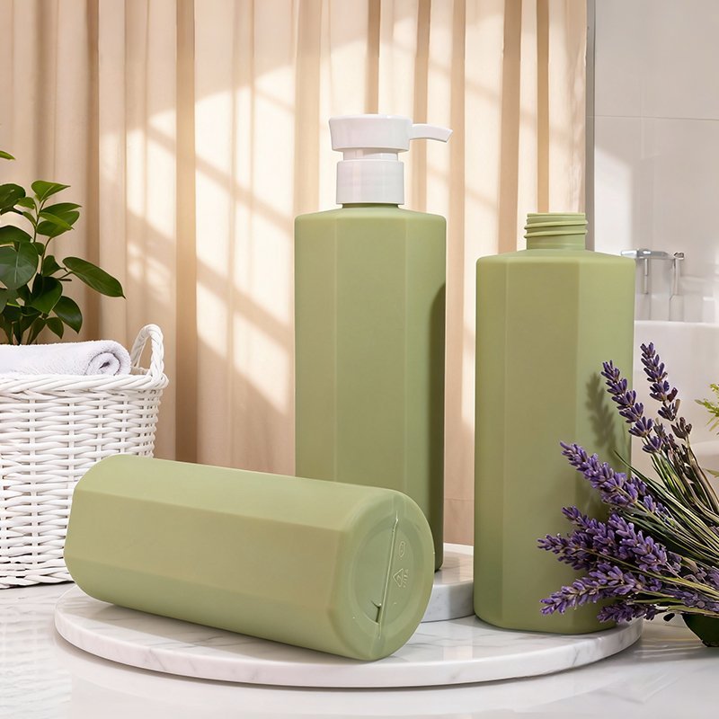 500ml PE Shampoo & Body Wash Bottle with Pre-Printed Logo (28mm Neck, 42g)