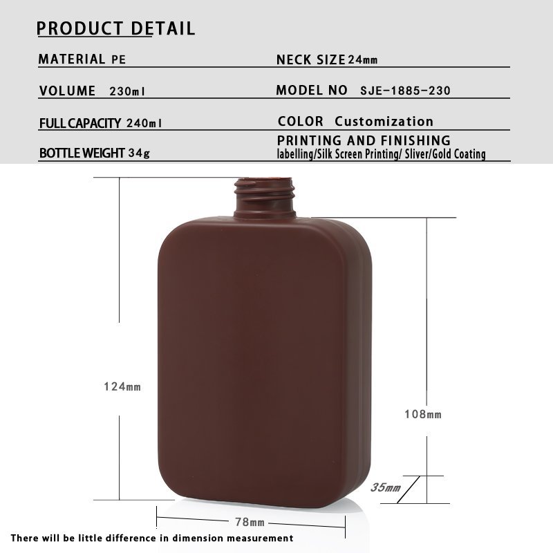230ml PE Lotion Bottle for Hand & Body Lotion – 24mm Neck, 28g