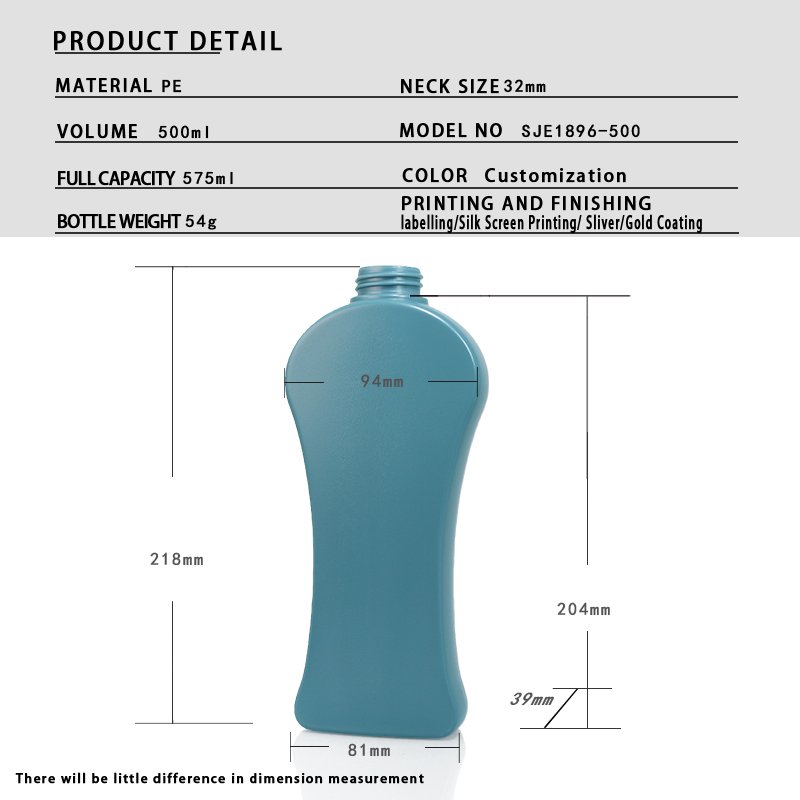 500ml PE Shampoo Bottle for Shampoo & Conditioner – 28mm Neck, 42g