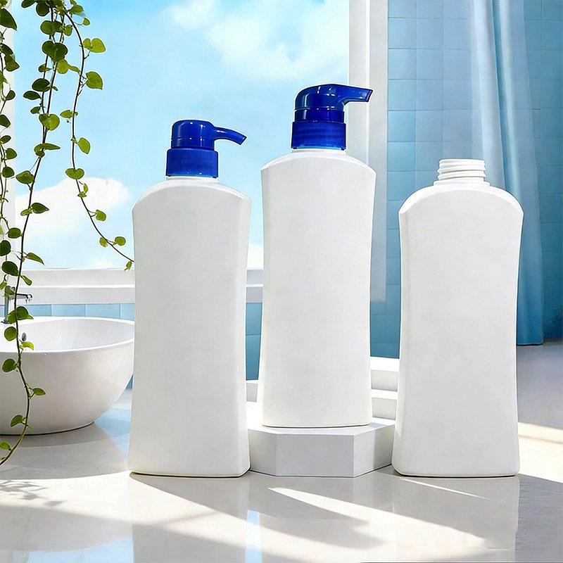500ml PE Round Bottle for Shampoo & Conditioner – 28mm Neck, 45g