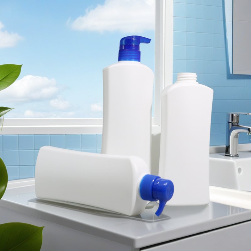 500ml PE Round Bottle for Shampoo & Conditioner – 28mm Neck, 45g