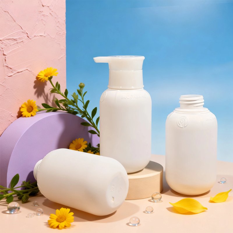 300ml PE Cosmetic Bottle 32mm Neck 35g for Lotion, Shampoo & Detergent