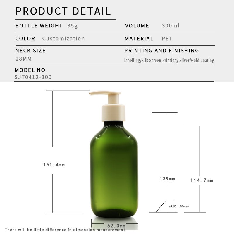 300ml PET Round Bottle for Shampoo & Body Wash – 24mm Neck, 32g
