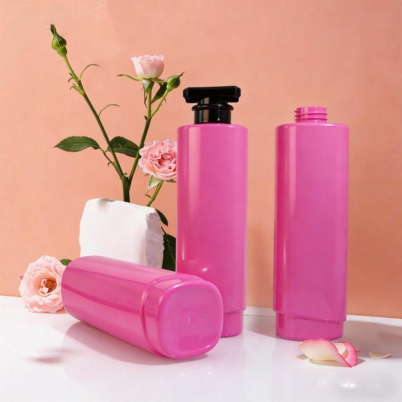 Bath & Body 750ml PET Bath Bottle for Body Wash & Shampoo with Pengshi Logo (28mm Neck, 55g)