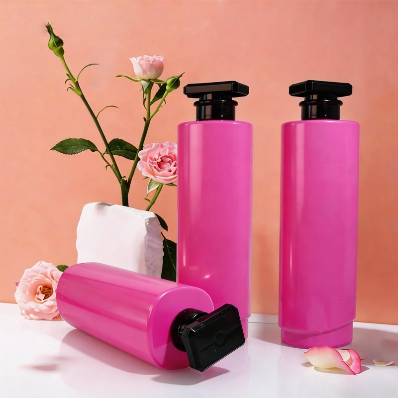 Bath & Body 750ml PET Bath Bottle for Body Wash & Shampoo with Pengshi Logo (28mm Neck, 55g)